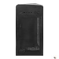 Exegate EX292858RUS Корпус Miditower ExeGate EVO-8225 (ATX, без БП, 2*USB+1*USB3.0, черный, 2 вент. с RGB подсветкой и полоса на передней панели, бок