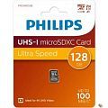Micro SecureDigital 128GB Philips High Speed  microSDHC Class UHS-I U3, V30, A1, 100MB/s (FM12MD55B/97)