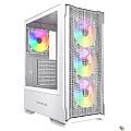 Powercase Mistral AZ4W ARGB, Tempered Glass, 4x 120mm ARGB Fans, белый, ATX  (CMAZW-A4)