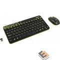 920-008213 Logitech Клавиатура + мышь MK240 Nano Black-yellow оригинальная заводская гравировка RU/LAT