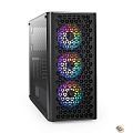 Exegate EX296077RUS Корпус Miditower ExeGate EVO-9202-EVO800 (ATX, БП EVO800RGB с вент. 12 см, с окном, 1*USB+1*USB3.0, аудио, черный, 3 вент. 12см с RGB подсветкой)