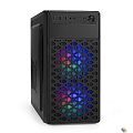 Exegate EX296979RUS Корпус Minitower ExeGate mEVO-7803 (mATX, без БП, 2*USB+1*USB3.0, HD аудио, черный, 2 вент. 12см с RGB подсветкой)