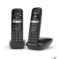 Gigaset [L36852-H2816-S301] AS690(A) DUO Р/Телефон Dect RUS черный (труб. в компл.:2шт) АОН