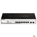 D-Link DGS-1210-10P/F3A Настраиваемый L2 коммутатор с 8 портами 10/100/1000Base-T и 2 портами 1000Base-X SFP (8 портов PoE 802.3af/at, PoE-бюджет 65 В