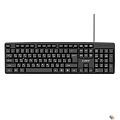 Клавиатура CBR KB 100, длина кабеля 1,5 м, 104 клавиши, USB, офисная, полноразмерная, влагозащищённая,