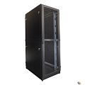 ЦМО Шкаф серверный напольный 48U (800 х 1000) дверь перфорированная, задние двойные перфорированные, цвет черный ШТК-М-48.8.10-48АА-9005
