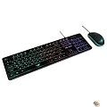 Dialog Проводной игровой набор KMGK-1707U BLACK Gan-Kata - клавиатура + опт. мышь с RGB подсветкой