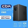CBR Корпус mATX Minitower V865, без БП, 1*USB 3.0, 2*USB 2.0, HD Audio+Mic, Digital Screen, Black [PCC-MATX-V865-WPSU]