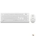 Клавиатура + мышь A4Tech Fstyler FG1012 клав:белый мышь:белый USB беспроводная Multimedia [1599042]