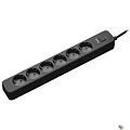 Perfeo сетевой фильтр "POWER STREAM", 2500W, 1,5м, 6 розеток, черный