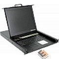 Procase E1708 Консоль однорельсовая , КВМ 8 порт, LCD 17'', single rail console KVM 8 port, LCD D-Sub, USB, разрешение 1280*1024, 8 кабелей