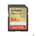 SecureDigital 64GB Sandisk Extreme SDXC Card 170MB/s  CL10 V30 UHS-I U3