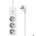 Perfeo сетевой фильтр "REAL HOME" 5,0м, 3 розетки, 16А, 3500 Вт, тройная защита, белый.