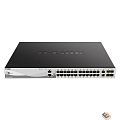 D-Link DGS-3130-30PS/B2A PROJ Управляемый L3 стекируемый коммутатор с 24 портами 10/100/1000Base-T, 2 портами 10GBase-T и 4 портами 10GBase-X 