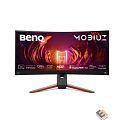 LCD BenQ 34" EX3410R черный MOBIUZ {IPS 3840x1600 Curvature 1000R 144Hz 1ms 21:9 350(400)cd 1000:1 178/178 2xHDMI M/M матовая HAS Pivot 300cd 178/178