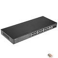 TP-Link SL2428P Коммутатор JetStream Smart с 24 портами RJ45 10/100 Мбит/с, 4 гигабитными портами RJ45 и 2 комбинированными портами RJ45/SFP