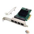 ORIENT XWT-BM19L4PE4, Сетевая карта PCI-Ex4 v2.0 4xRJ45 Gigabit Ethernet, Broadcom BCM5719 chipset, 10/100/1000 Мбит/с, 2 планки крепления 