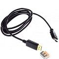 Кабель аудио-видео Buro HDMI (m)/DisplayPort (m) 1.8м. феррит.кольца Позолоченные контакты черный (BHP RET HDMI_DPP18) id485568