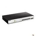 D-Link DGS-1210-10MP/F3A PROJ Управляемый L2 коммутатор с 8 портами 10/100/1000Base-T и 2 портами 1000Base-X SFP (8 пор