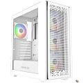 Powercase ByteFlow White, Tempered Glass, 4x 120mm ARGB fans, ARGB HUB, белый, ATX (CBFW-A4)