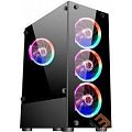 1STPLAYER V2-A-4R1 Корпус FIRE DANCING V2-A / ATX, tempered glass / 4x 120mm LED fans inc. / V2-A-4R1