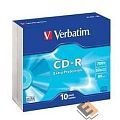 Verbatim Диски CD-R  700Mb 48-х/52-х (Slim case, 10шт.) [43415]