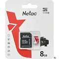 Micro SecureDigital 8GB Netac P500 ECO   (с SD адаптером)