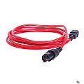 REM Шнур питания с фиксатором IEC 60320 C13/IEC 60320 C14, 10 А / 250 В (3 * 1,0), длина 3 м, красный R-10-Cord-C13-C14-3-Red