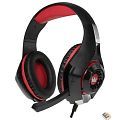 CROWN CMGH-2000 Black&red (Подключение jack 3.5мм 4pin + адаптер 2*jack spk+mic,Частотныи? диапазон: 20Гц-20,000 Гц ,Кабель 3.2м, Динамки 50мм