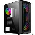 Powercase Mistral C4B, Tempered Glass, 4x 120mm 5-color fan, чёрный, ATX  (CMICB-L4)