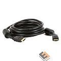 5bites APC-014-200 Кабель  HDMI M / HDMI M V1.4b, высокоскоростной, ethernet+3D, зол.разъемы, ферр.кольца, 20м.