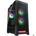 Cougar Airface RGB Black, 2х140мм + 1x120mm ARGB Fan, ARGB Fan Hub, без БП, черный, ATX