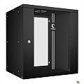Cabeus WSC-05D-12U55/45-BK Шкаф телекоммуникационный настенный 19" 12U, серия LIGHT разборный, дверь стекло, цвет че