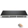 D-Link DGS-1210-52P/ME/B1A PROJ Управляемый L2 коммутаторс 48 портами 10/100/1000Base-T и 4 портами 1000Base-X SFP (порты 1-8 PoE 802.3af/at, порты 