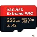 Micro SecureDigital 256GB Sandisk Extreme Pro microSDXC  + SD Adapter + Rescue Pro Deluxe 200MB/s [SDSQXCD-256G-GN6MA]