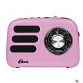 RITMIX RPR-033 PINK {Радиоприёмник порт 3хдиапазонный FM/AM/SW, Bluetooth v.5.3, воспр. с USB и с карт памяти micro SD (до 32Gb),  динамик 52мм 
