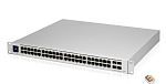UBIQUITI USW-Pro-48-POE PoE-коммутатор в стойку, 48х 1G RJ45, 4х 10G SFP+, раздача 600 Вт