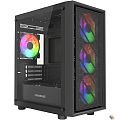 Powercase Mistral Micro EM16, Tempered Glass, 4x120mm FRGB fan, чёрный, mATX  (CMMEM16B-L4)