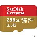 Micro SecureDigital 256GB SanDisk microSDXC Class 10 UHS-I A2 C10 V30 U3 Extreme 190MB/s [SDSQXAV-256G-GN6MN]