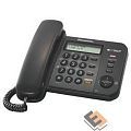 Panasonic KX-TS2358RUB (черный) {АОН,Caller ID,ЖКД,блокировка набора,выключение микрофона,кнопка "пауза"}