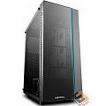 Deepcool MATREXX 55 ATX, Black, LED strip (front), Стекл. фронтальная и боковая панели, Без БП