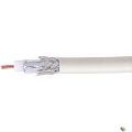 Кабель коаксиальный Cablexpert, RG-6U-CU-1, 75 Ом, 64%, 0,8 мм, медь, белый, 100 м