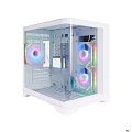 1STPLAYER UVIEW UV5 ARGB White / mATX / 3x120mm ARGB fans / UV5-WH-2FC7R-W-1FC7-W