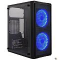 Корпус Ginzzu B172  2*USB 2.0,AU FAN 2*12 LED (12LB33) боковая панель стекло передняя сетка