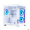 1STPLAYER MEGAVIEW MV6-TP ARGB White / mATX / 3x120mm ARGB fans / MV6-TP-WH-2FC7R-W-1FC7-W