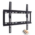 Kromax IDEAL-3 new black,  Кр. стал. наст. для TV 22"-65", max 50 кг, 0 ст св., от ст. 23 мм, max VESA 400x400 мм.