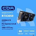Видеокарта CBR RTX3050 8Gb GDDR6, 128bit,  3 DP + HDMI 2.1 , 130W, Ret [VGA-STX3050-8G-RTL-4VO] Видео выходы  3-DP + 
