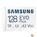 Micro SecureDigital 128GB Samsung MB-MC128KA/RU/EU/CN/KR/APC EVO PLUS + adapter, Class10