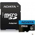 Micro SecureDigital 256Gb A-Data AUSDX256GUICL10A1-RA1 {MicroSDXC Class 10 UHS-I, SD adapter}