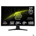 MSI MAG 27" 274CQF Black {VA Curved 2560x1440 180Hz 0.5ms 300cd 2xHDMI DisplayPort Tilt VESA} [9S6-3CE31T-015]